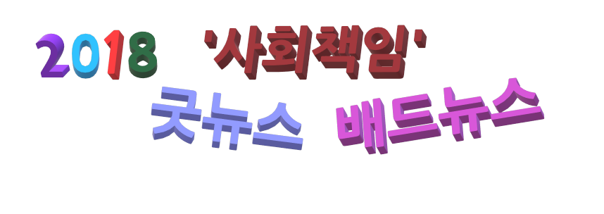 2018년 '사회책임' 굿뉴스 배드뉴스